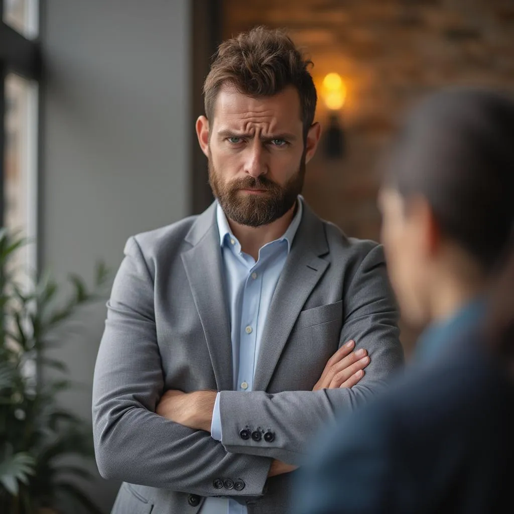 Client showing frustration with consultation results
